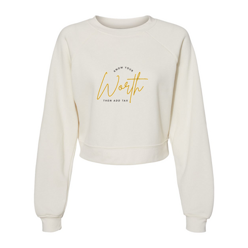 KNON YOUR WORTH THEN ADD TAXI Bella canvas hoodie 7505