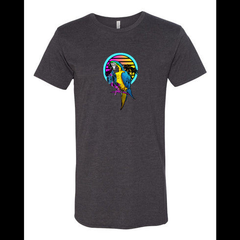 BELLA CANVAS MEN'S LONG BODY URBAN TEE 3006 Sunset Parrot,Funny Parrot Wall Art