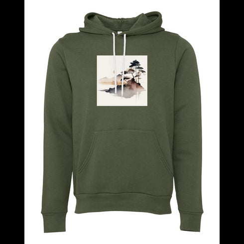 Landscape painting Bella canvas hoodie 3719