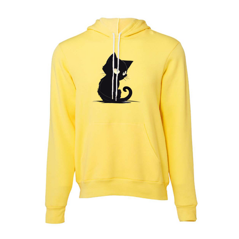 Cartoon Black Cat Bella canvas hoodie 3719
