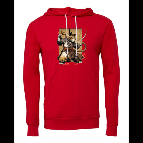 Kung Fu Samurai Cat Bella canvas hoodie 3719