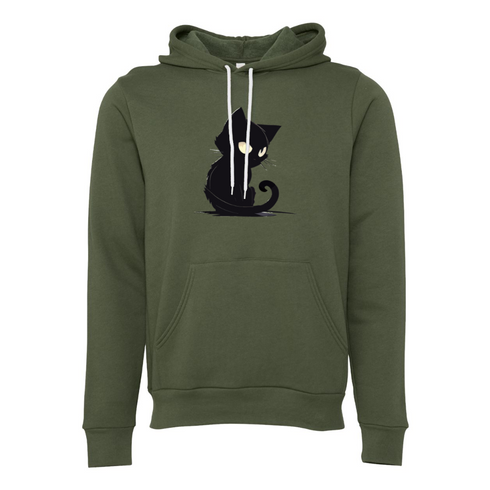 Cartoon Black Cat Bella canvas hoodie 3719