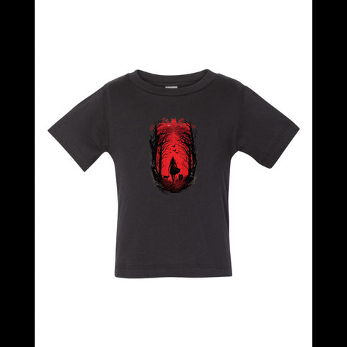 BELLA CANVAS BABY JERSEY TEE 3001B Giger style girl red riding hood with wolves