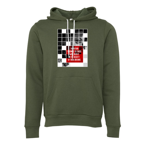 THE FUTURE BELONGS TO THOSE WHO BELIEVE IN THE BEAUTY OF THEIR DREAMS Bella canvas hoodie 3719