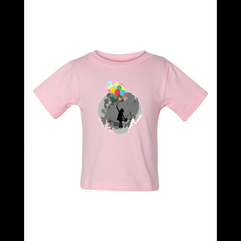 BELLA CANVAS BABY JERSEY TEE 3001B Flying Girl with Balloons
