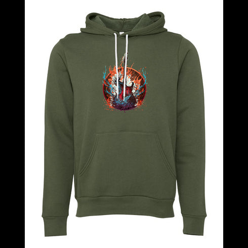 Flaming guitar Bella canvas hoodie 3719