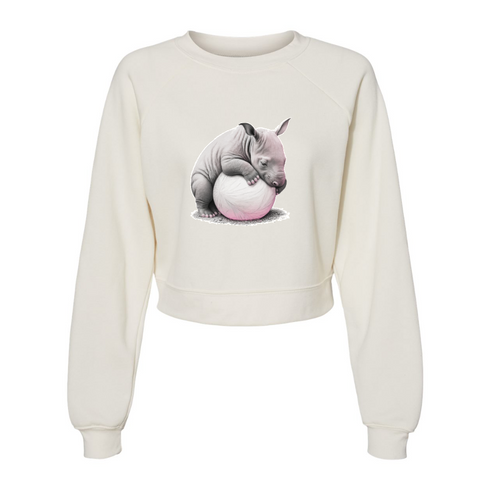 Rhinoceros holding a balloon Bella canvas hoodie 7505