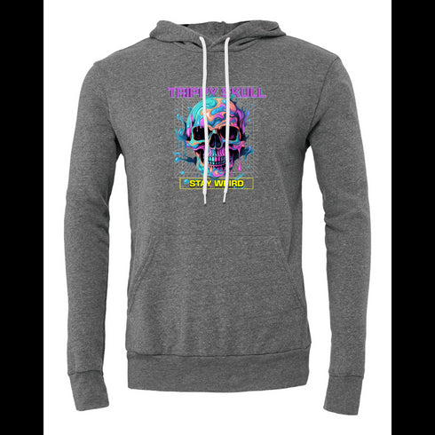 TRIPPY SKULL STAY WVEIRD Bella canvas hoodie 3719