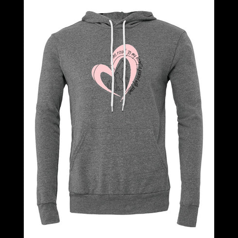 the road to my heart paved with paws Bella canvas hoodie 3719