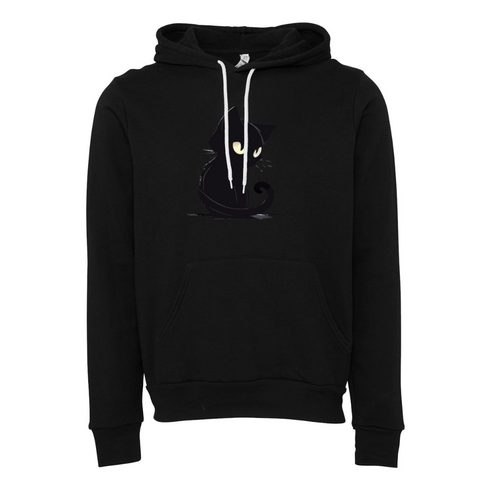 Cartoon Black Cat Bella canvas hoodie 3719
