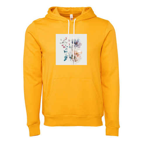 Watercolor Flower Bella canvas hoodie 3719