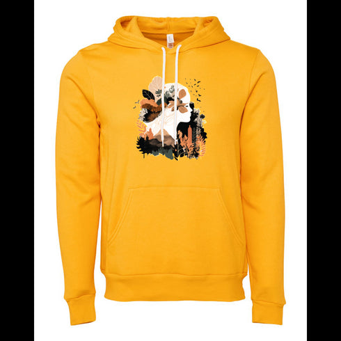 Flying Bird Forest Girl Bella canvas hoodie 3719