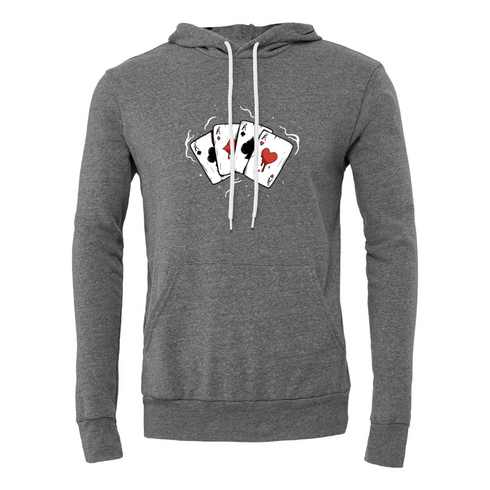 Cartoon Playing Cards A Decal Bella canvas hoodie 3719