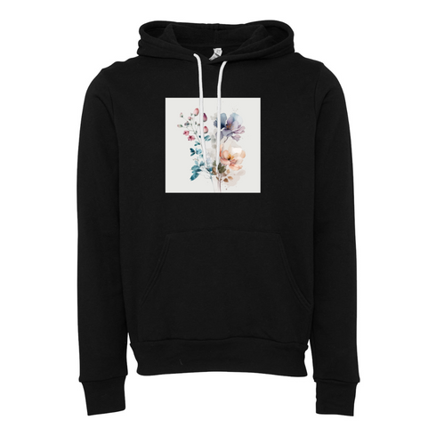 Watercolor Flower Bella canvas hoodie 3719
