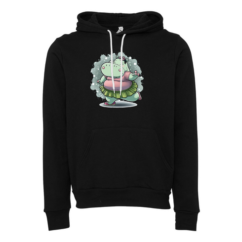 Cartoon Hippo Bella canvas hoodie 3719