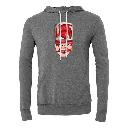Cartoon chili peppers abstract painting Bella canvas hoodie 3719