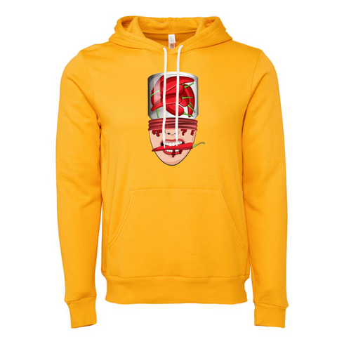 Cartoon chili peppers abstract painting Bella canvas hoodie 3719