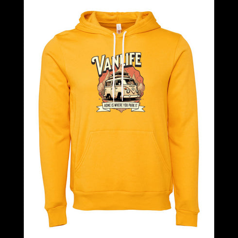 VANLIFE HOME IS WHERE YOU PARK IT Bella canvas hoodie 3719
