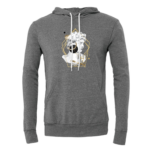 Black gold plaster head Bella canvas hoodie 3719