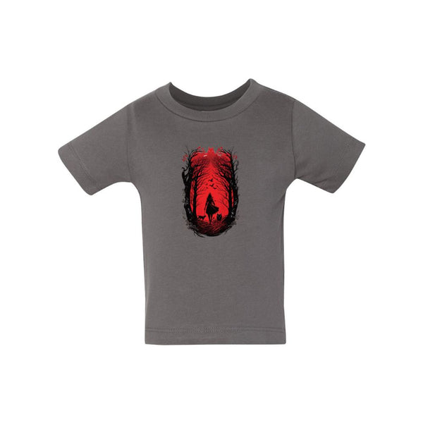 BELLA CANVAS BABY JERSEY TEE 3001B Giger style girl red riding hood with wolves