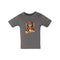 BELLA CANVAS BABY JERSEY TEE 3001B Humanoid Angry Cat Holding a Cup of Coffee.
