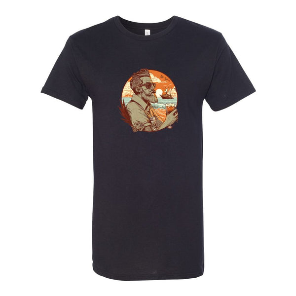 BELLA CANVAS MEN'S LONG BODY URBAN TEE 3006 The bearded man with the glasses and the glass.