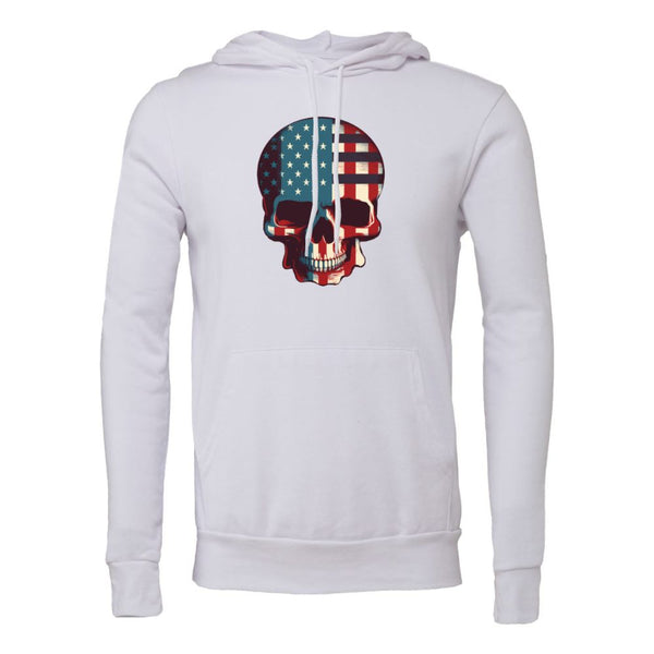 Skull with Flag of United States of America Bella canvas hoodie 3719