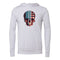 Skull with Flag of United States of America Bella canvas hoodie 3719