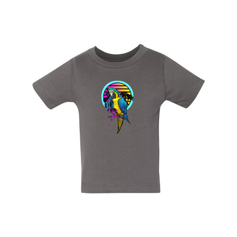 BELLA CANVAS BABY JERSEY TEE 3001B Sunset Parrot,Funny Parrot Wall Art
