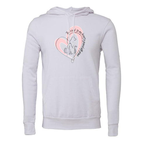 the road to my heart paved with paws Bella canvas hoodie 3719
